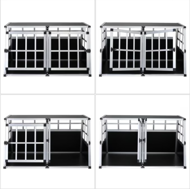 Prepravka pre psa BRUNO, 89x70x51cm strieborná/čierna