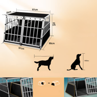 Prepravka pre psa BRUNO, 97x90x70cm, strieborná/čierna