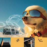 Prepravka pre psa BRUNO, 97x90x70cm, strieborná/čierna