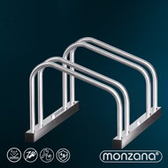 Stojan na 2 bicykle BIKE, 50x32x27cm, strieborná