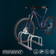 Stojan na 2 bicykle BIKE, 50x32x27cm, strieborná