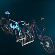 Stojan na 2 bicykle BIKE, 50x32x27cm, strieborná