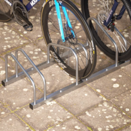 Stojan na 3 bicykle BIKE, 84x32x27cm, strieborná