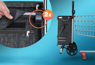 Nákupná taška na kolieskach EASY, 50l, čierna