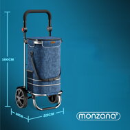 Nákupná taška na kolieskach EASY, 50l, modrá