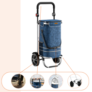 Nákupná taška na kolieskach EASY, 50l, modrá