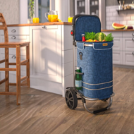 Nákupná taška na kolieskach EASY, 50l, modrá