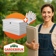 Kovový úložný box METALBOX, 385L, 120x62x63cm, šedá