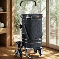 Nákupná taška na kolieskach do schodov COMFORT, 50l,  čierna