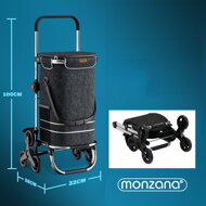 Nákupná taška na kolieskach do schodov COMFORT,50l, čierna
