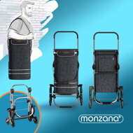 Nákupná taška na kolieskach do schodov COMFORT,50l, čierna