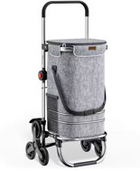 Nákupná taška na kolieskach do schodov COMFORT,50l, šedá