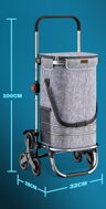 Nákupná taška na kolieskach do schodov COMFORT,50l, šedá