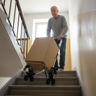 Nákupná taška na kolieskach do schodov COMFORT,50l, šedá