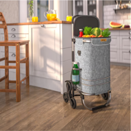 Nákupná taška na kolieskach do schodov COMFORT,50l, šedá