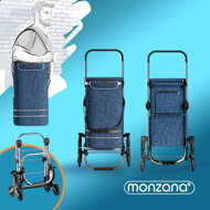 Nákupná taška na kolieskach do schodov COMFORT,50l  modrá