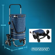 Nákupná taška na kolieskach do schodov COMFORT,50l  modrá