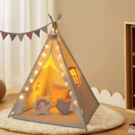Detský stan teepee JULIA, 120x120x160cm, béžová/ružová
