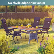 Hliníková záhradná stolička antracit