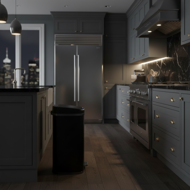 Senzorový odpadkový kôš DEUS, 58 litrov, čierna