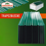 Trapézový plech ARON, súprava 14 ks, 110×46cm, zelená
