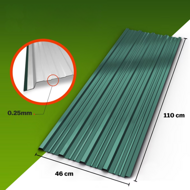 Trapézový plech ARON, súprava 14 ks, 110×46cm, zelená