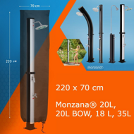 Kryt solárnej sprchy COVER,  220 x 70 cm, čierna