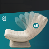 Leňoška ABERDEEN, 87x60x105cm, béžová