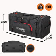 Cestovná taška na rameno JERGY, 90l, 65x32x33cm, čierna
