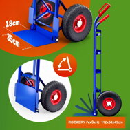 Modrý ručný vozík Rudla pre ťažké bremená do 200kg