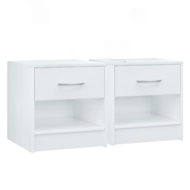 Set nočných stolíkov BIANCA, 2 ks, 41x39x28cm, biela