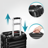 Sada škrupinových kufrov AERO, 4-dielna, ABS, čierna