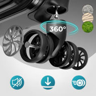 Sada škrupinových kufrov AERO, 4-dielna, ABS, čierna