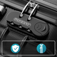 Sada škrupinových kufrov AERO, 4-dielna, ABS, čierna