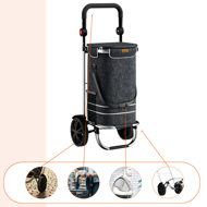 Nákupná taška na kolieskach EASY, 50l, čierna