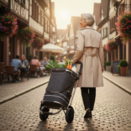 Nákupná taška na kolieskach EASY, 50l, čierna