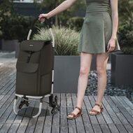 Nákupná taška Shopper, na kolieskach do schodov 45L, 101x45x39, čierna