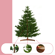Umelý vianočný stromček FROST, 150cm, zelená