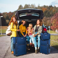Sada cestovných kufrov TRAVEL 5-dielna, polnočná modrá