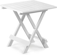 Sklápací stolík z umelej hmoty, kempingový stolík Garten 45x43x50cm bielyg asztal