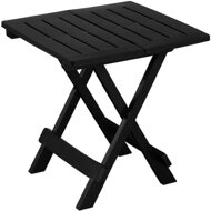 Sklápací stolík z umelej hmoty, kempingový stolík Garten 45x43x50cm čierny