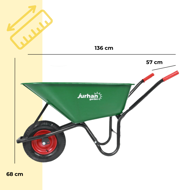 Fúrik GREG s plastovou vaničkou, max. kapacita 100l/150kg, zelená/čierna
