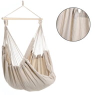 Závesné kreslo BOHO s vankúšmi, Ø61cm, béžová