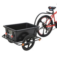 Prívesný vozík za bicykel, TERY. 90l, 61x153x90cm, čierny