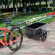 Prívesný vozík za bicykel, TERY. 90l, 61x153x90cm, čierny