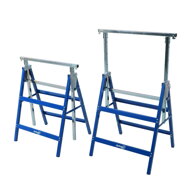 Teleskopické lešenárske kozy DANNY, sada 2 ks, max. 200 kg, 60 x 56 x 81-130cm, strieborná/modrá