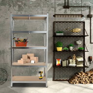 Regál s vysokou nosnosťou HEAVY, max 875kg, 90x40x180cm, strieborná