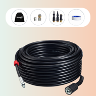 Súprava na čistenie potrubia Premium, 30 m, čierna