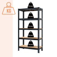 Regál s vysokou nosnosťou HEAVY, max. 875kg, 90x40x180cm, čierna