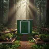 Záhradný domček na náradie L, 196x122x182cm,  zelená